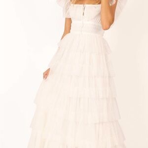 Elegant White Tiered Dress